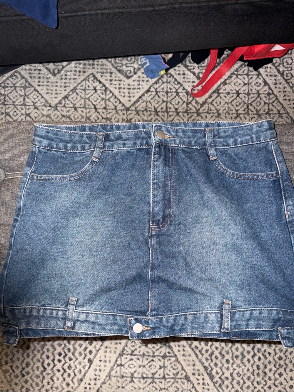 Denim mini skirt